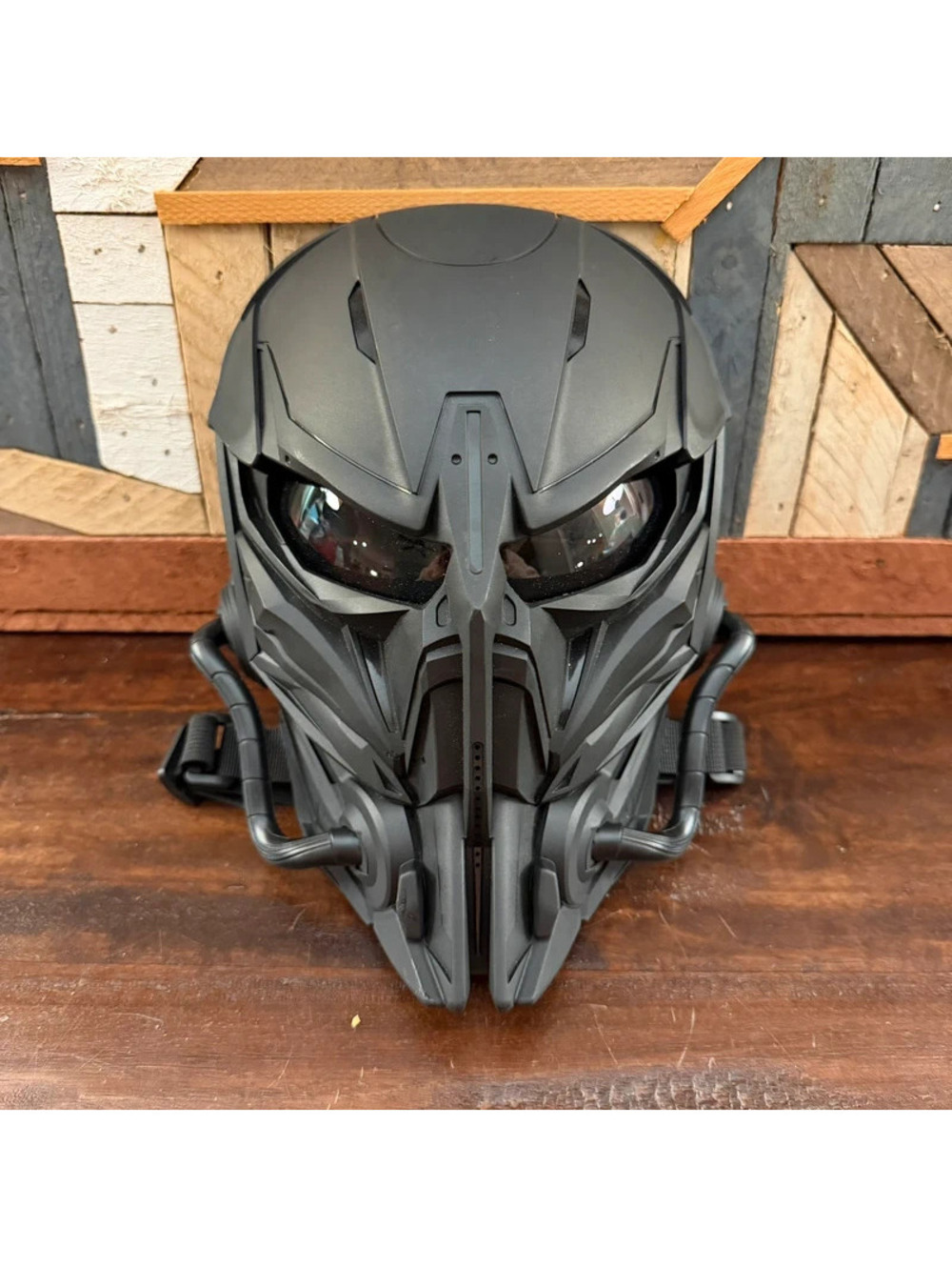 Full Face Tactical Airsoft Mask Cyberpunk Punisher Costume Gear Black